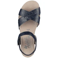 Rieker Women'S Strappy Sandals Pacific Blue