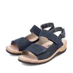 Rieker Women'S Strappy Sandals Pacific Blue