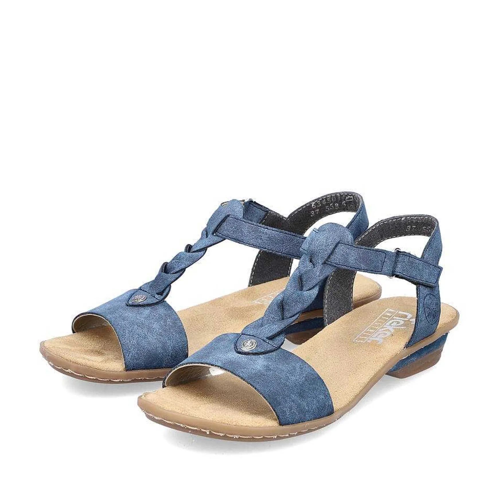 Rieker Women'S Strappy Sandals Pacific Blue