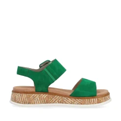 Rieker Women'S Strappy Sandals Emerald Green