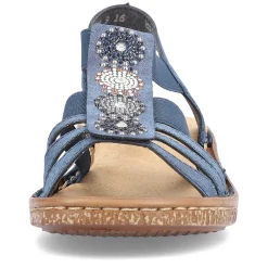 Rieker Women'S Strappy Sandals Navy Blue
