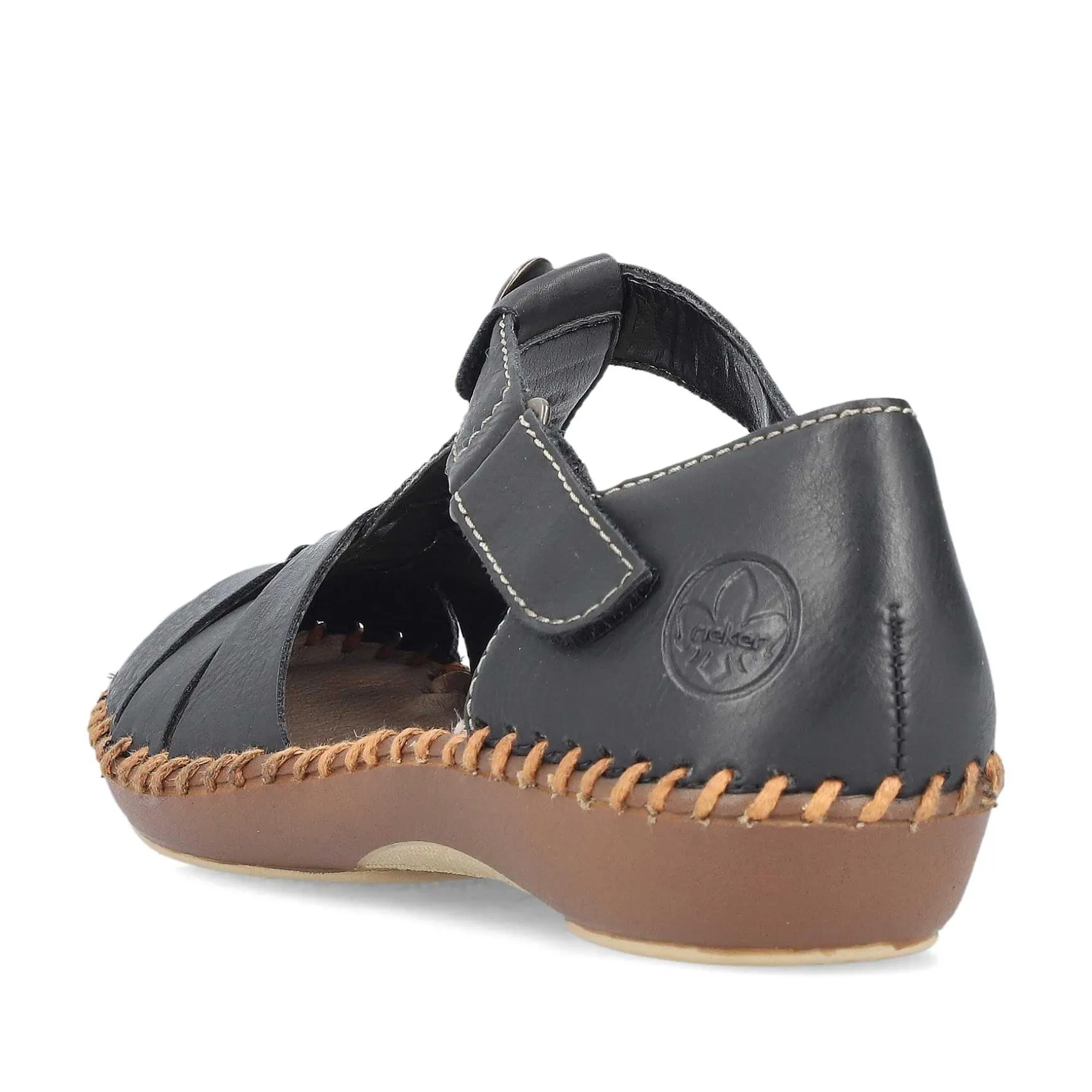 Rieker Women'S Strappy Sandals Midnight Black