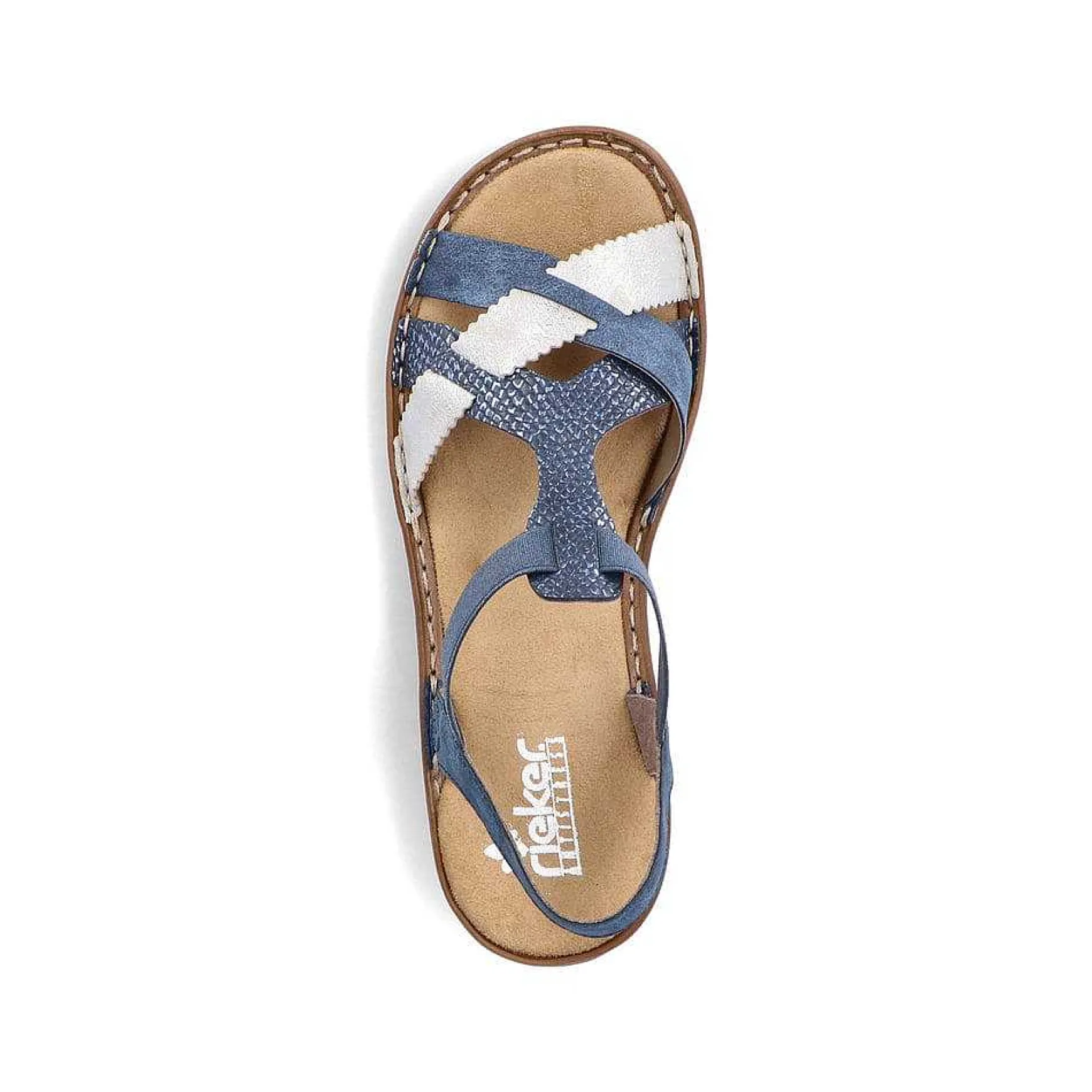Rieker Women'S Strappy Sandals Pacific Blue