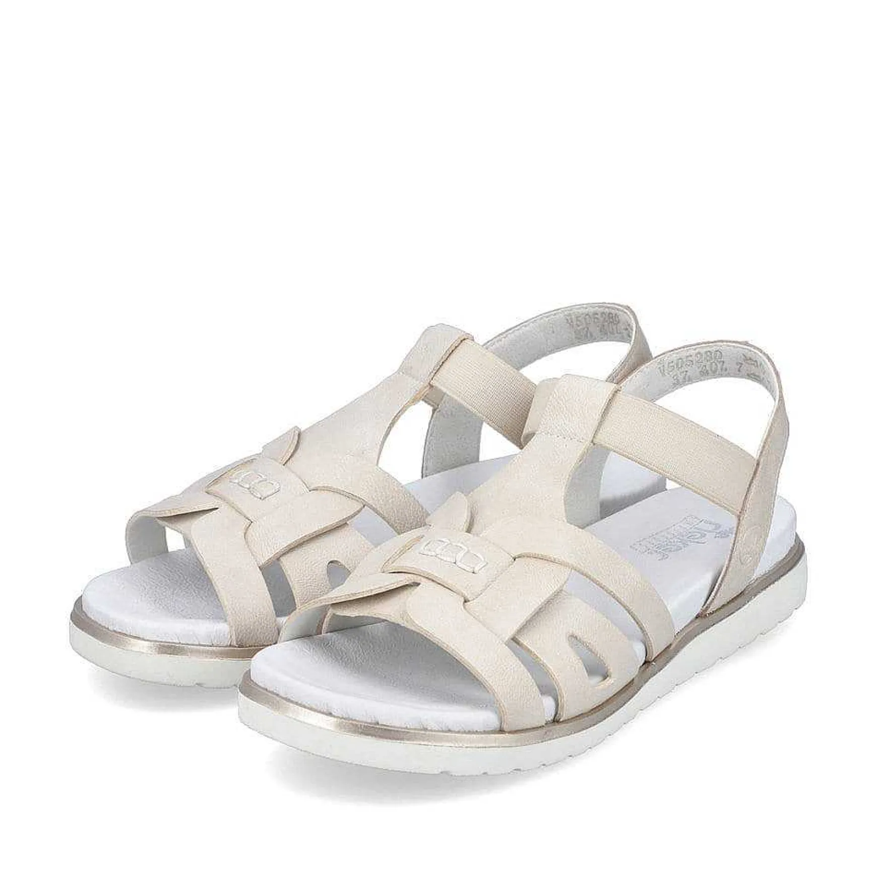 Rieker Women'S Strappy Sandals Pearl White