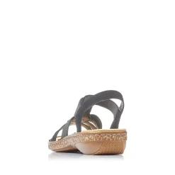 Rieker Women'S Strappy Sandals Night Black