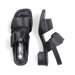 Rieker Women'S Strappy Sandals Glossy Black