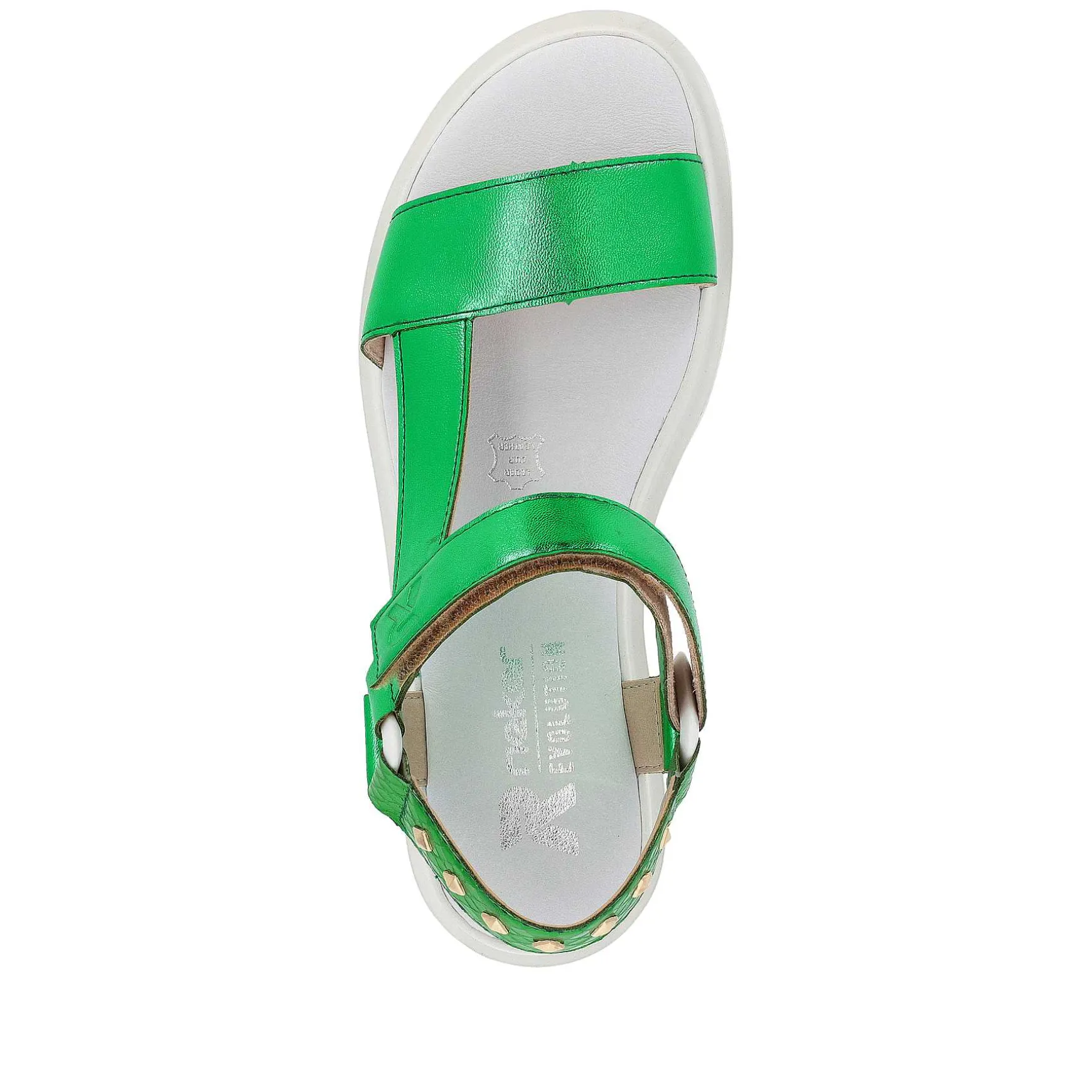Rieker Women'S Strappy Sandals Emerald Green Metallic