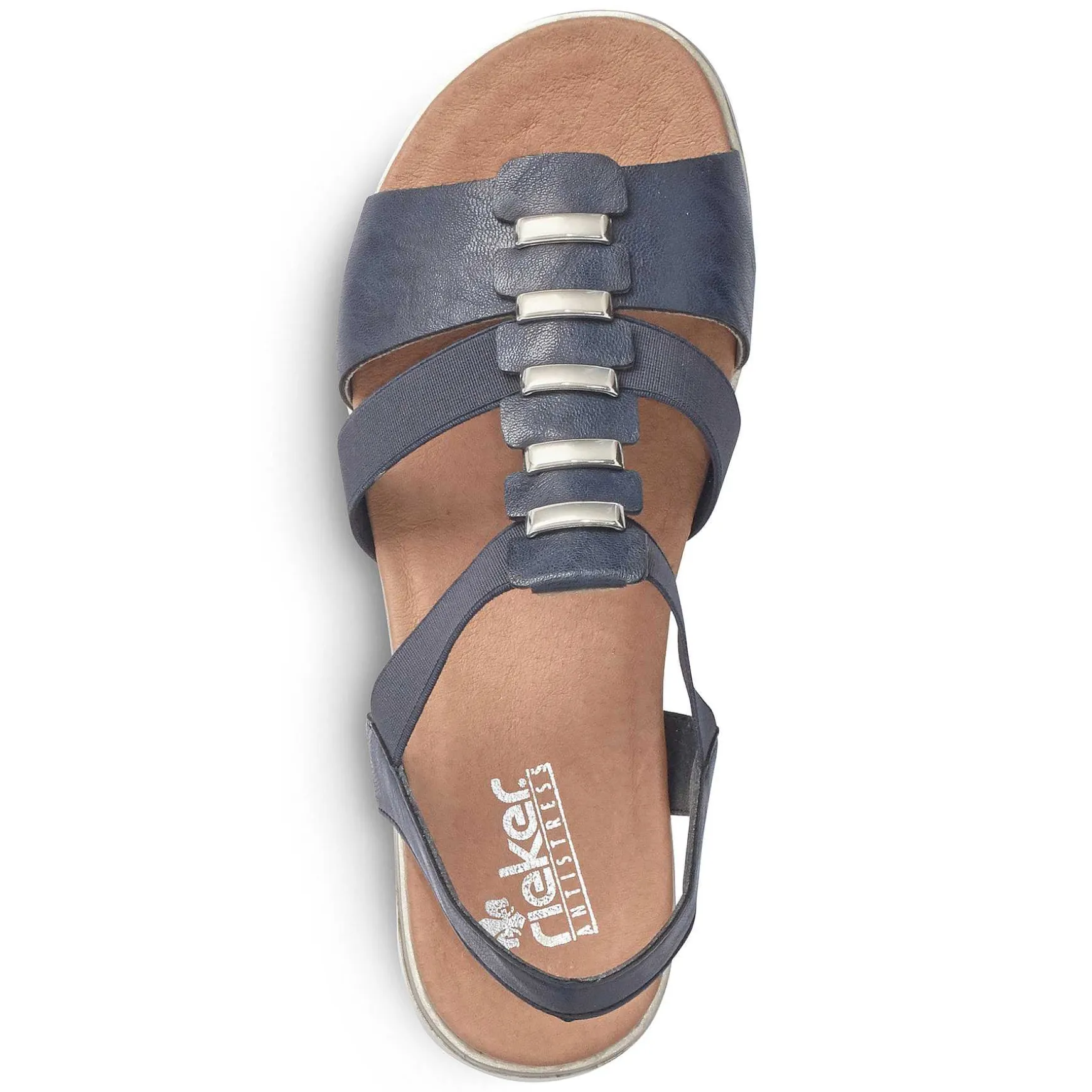 Rieker Women'S Strappy Sandals Navy Blue