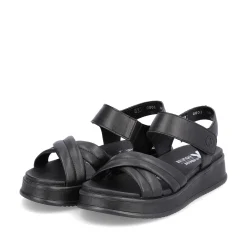 Rieker Women'S Strappy Sandals Midnight Black