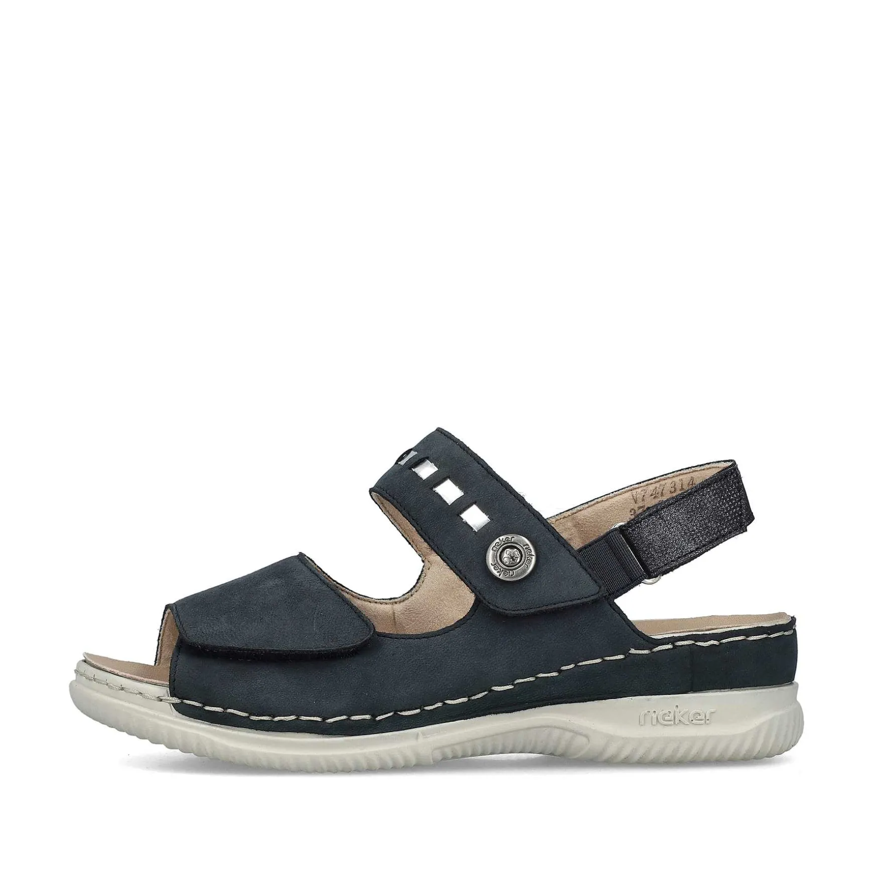 Rieker Women'S Strappy Sandals Steel Blue