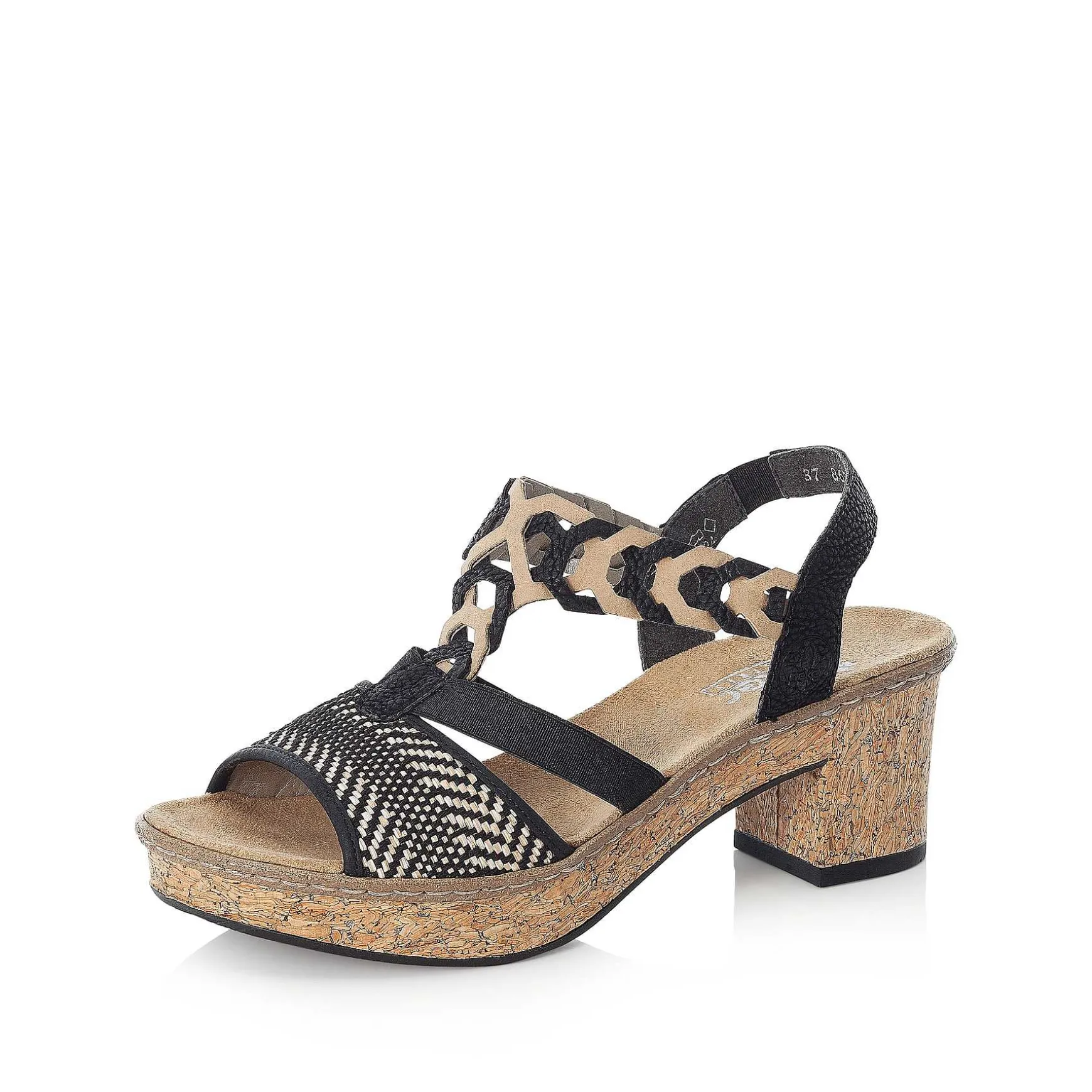 Rieker Women'S Strappy Sandals Jet Black