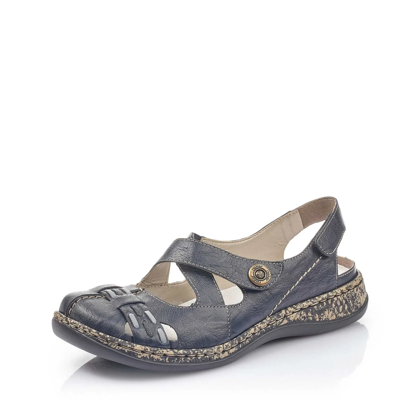 Rieker Women'S Strappy Sandals Navy Blue