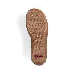 Rieker Women'S Strappy Sandals Nut Brown-Deep Black