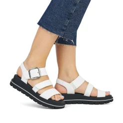 Rieker Women'S Strappy Sandals Pearl White