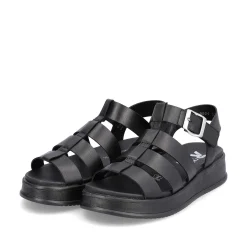 Rieker Women'S Strappy Sandals Night Black