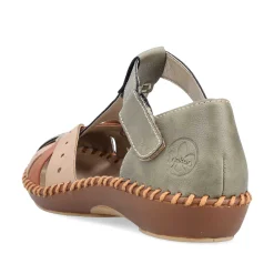 Rieker Women'S Strappy Sandals Mint Green-Beige