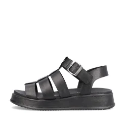 Rieker Women'S Strappy Sandals Night Black
