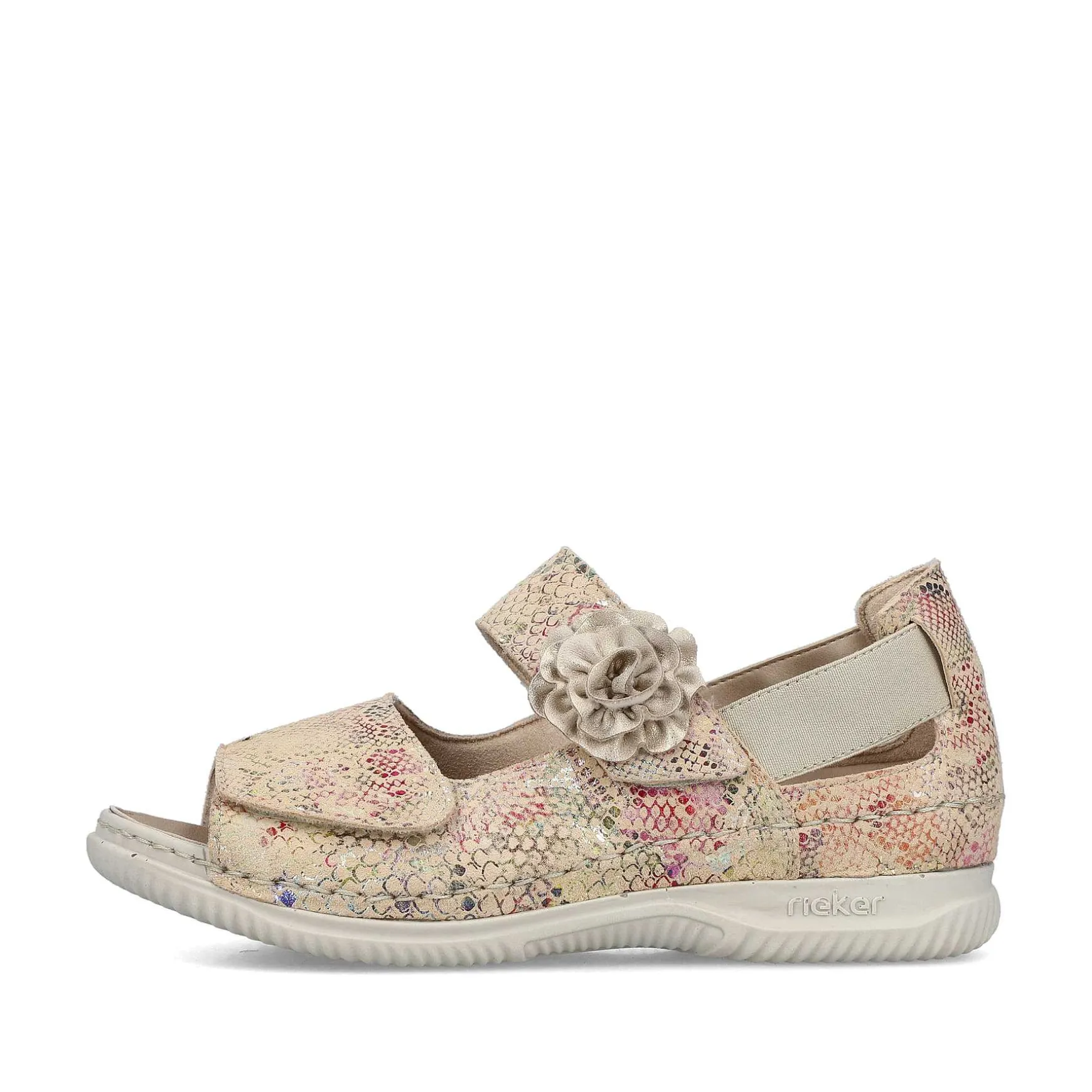 Rieker Women'S Strappy Sandals Multi-Cream