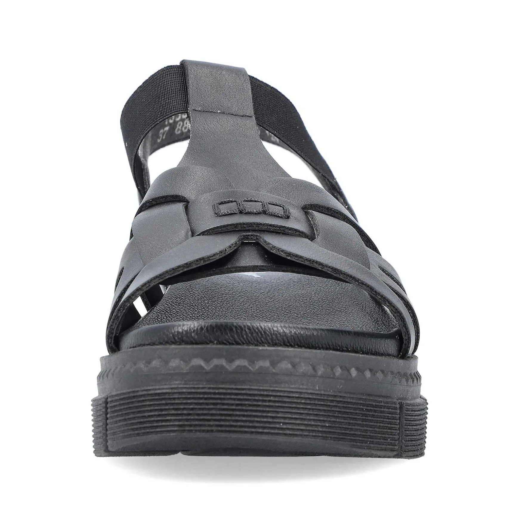 Rieker Women'S Strappy Sandals Asphalt Black
