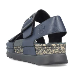 Rieker Women'S Strappy Sandals Steel Blue