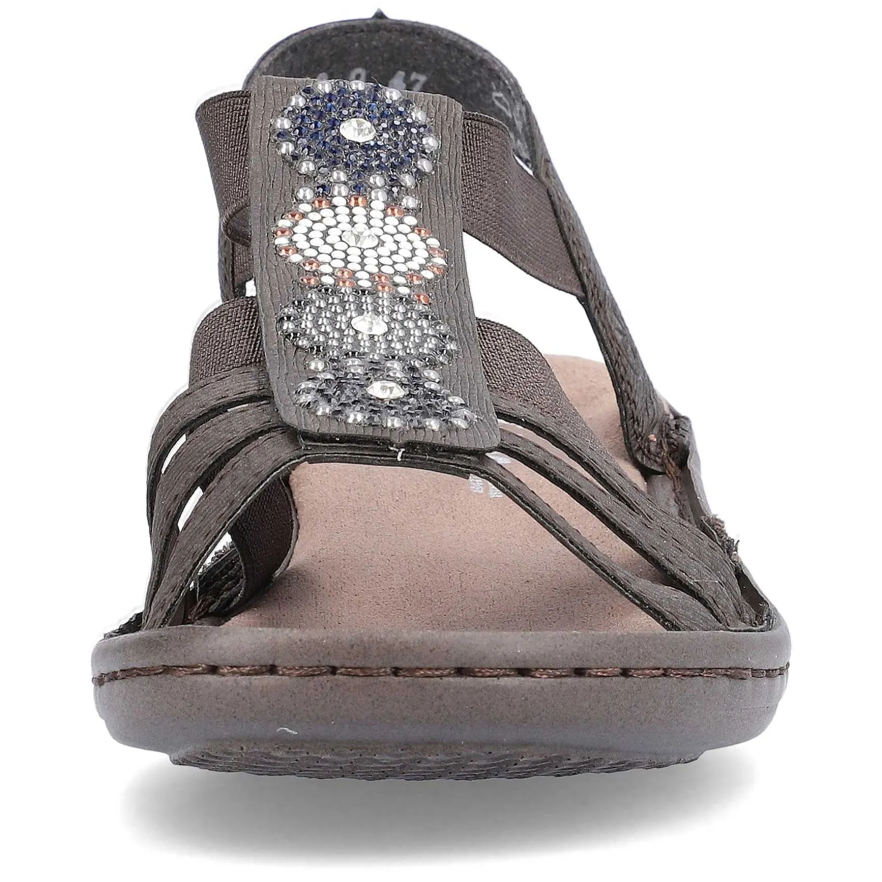 Rieker Women'S Strappy Sandals Black Gray