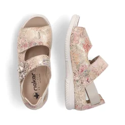 Rieker Women'S Strappy Sandals Multi-Cream