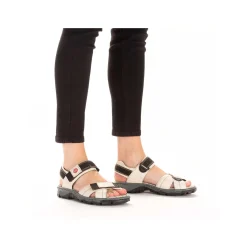 Rieker Women'S Trekking Sandals Pearl White
