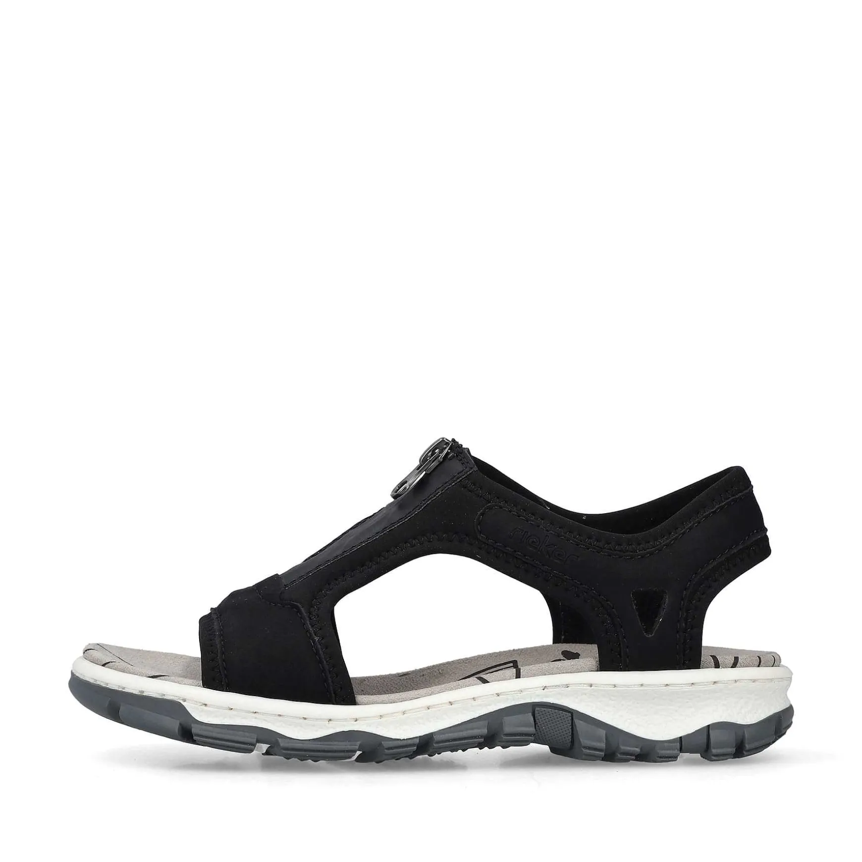 Rieker Women'S Trekking Sandals Jet Black