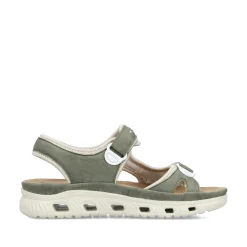 Rieker Women'S Trekking Sandals Green Grey