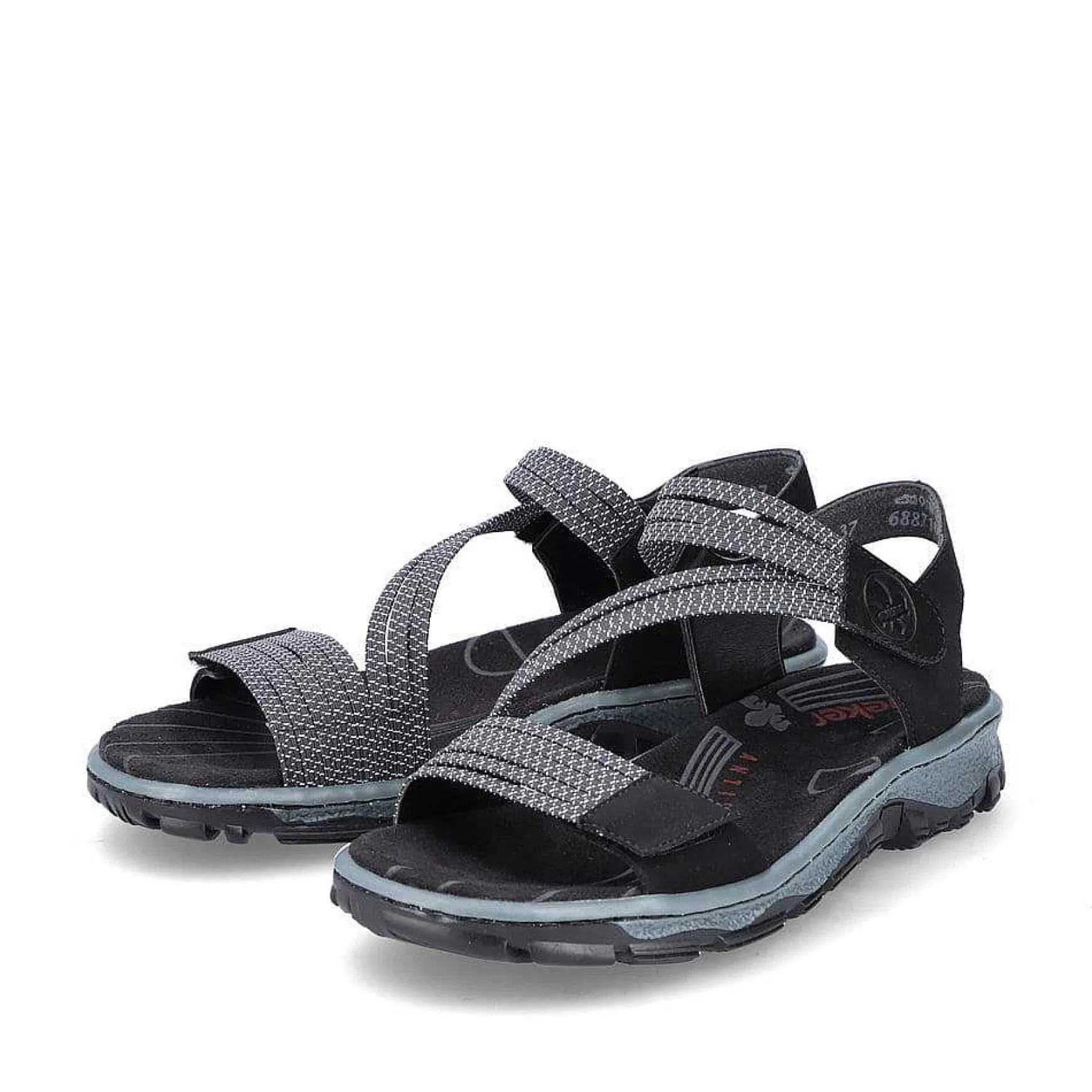 Rieker Women'S Trekking Sandals Graphite Black
