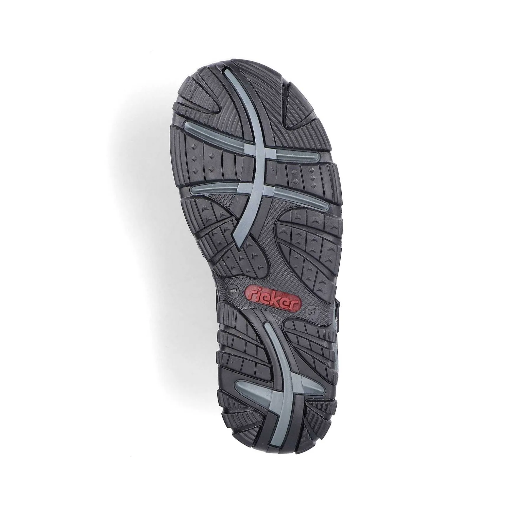 Rieker Women'S Trekking Sandals Asphalt Black