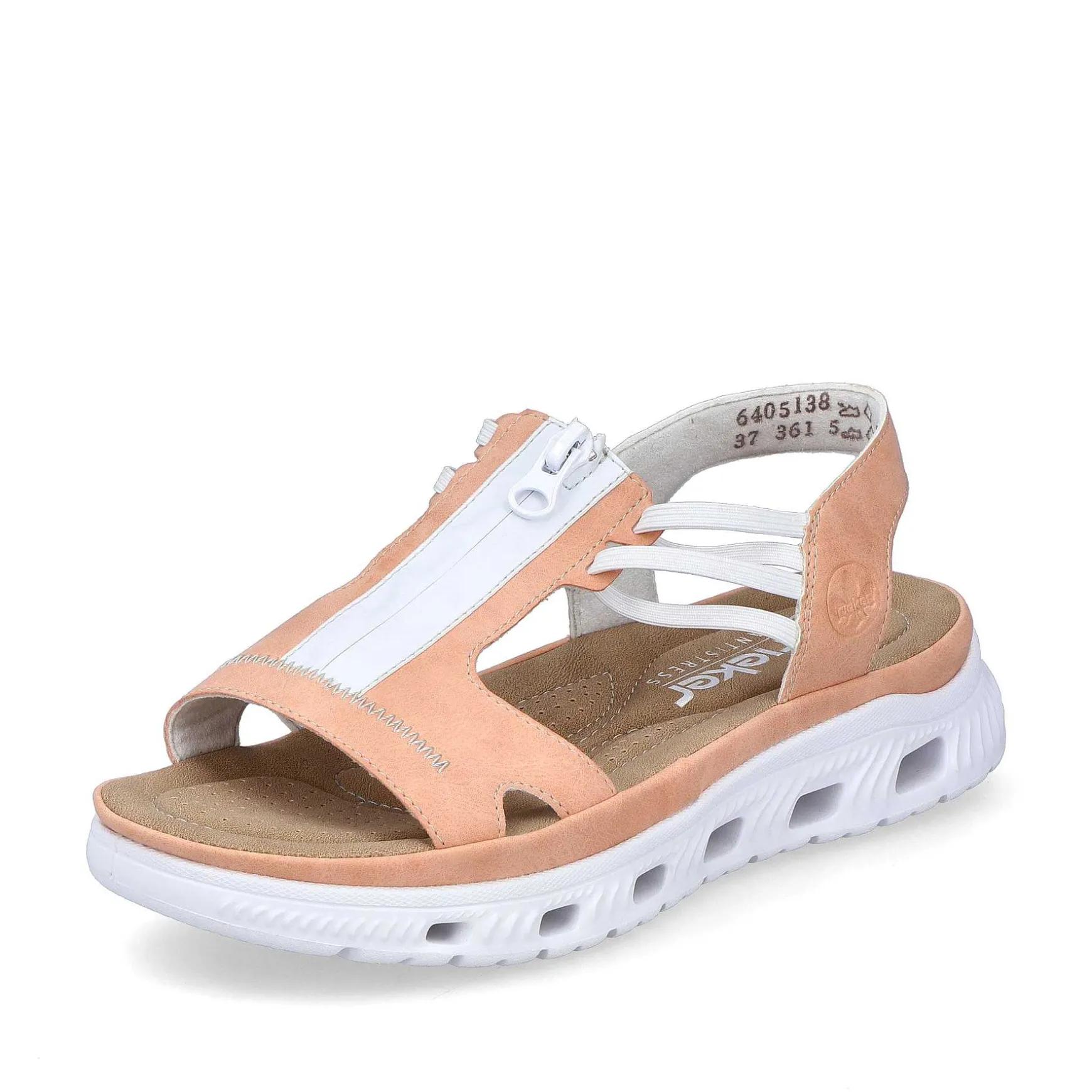 Rieker Women'S Trekking Sandals Pastel Orange