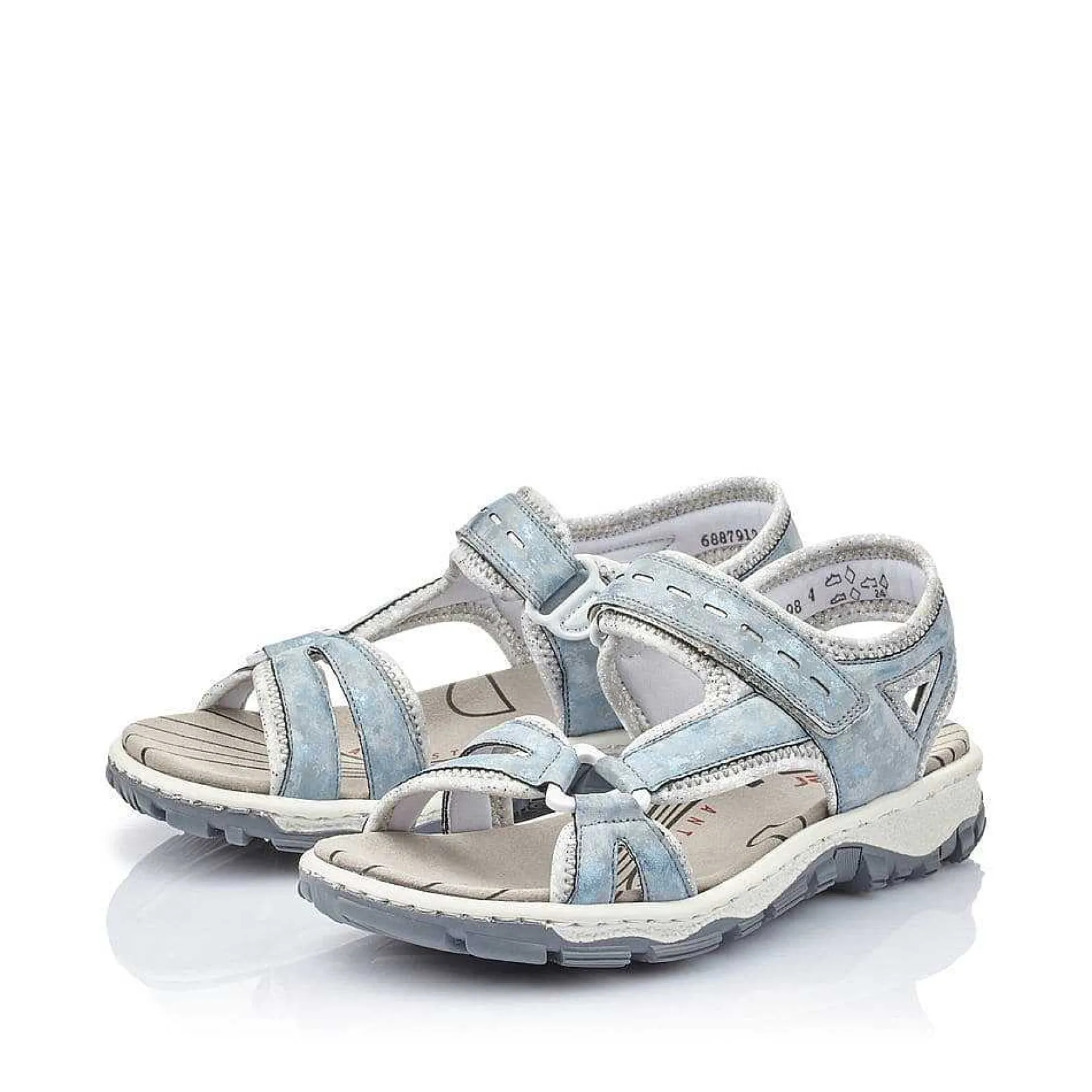 Rieker Women'S Trekking Sandals Sky Blue