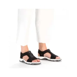Rieker Women'S Trekking Sandals Jet Black