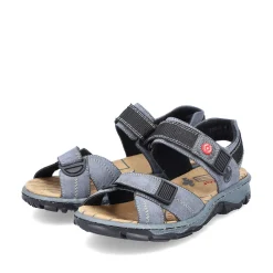 Rieker Women'S Trekking Sandals Blue Gray
