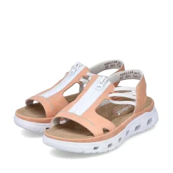 Rieker Women'S Trekking Sandals Pastel Orange