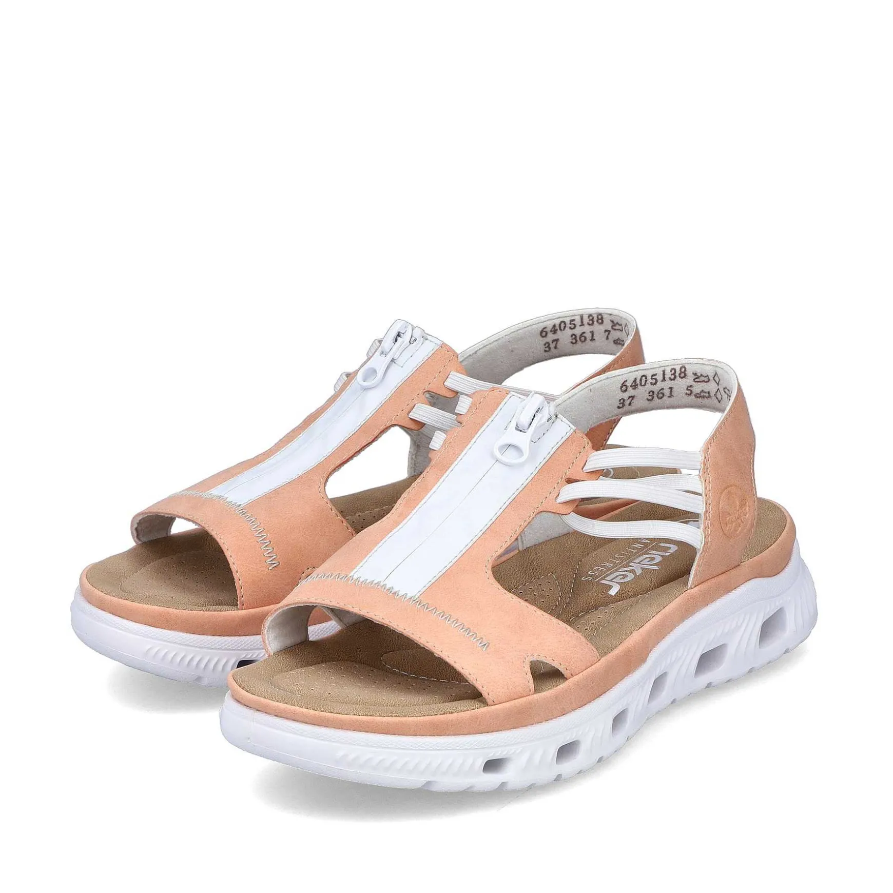 Rieker Women'S Trekking Sandals Pastel Orange