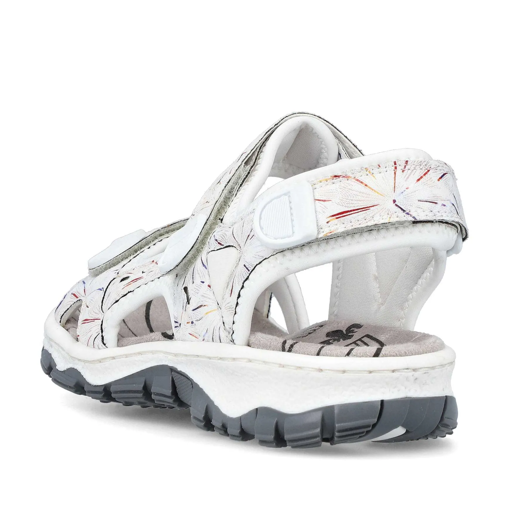 Rieker Women'S Trekking Sandals Pearl White-Multi