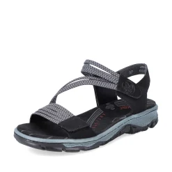 Rieker Women'S Trekking Sandals Graphite Black