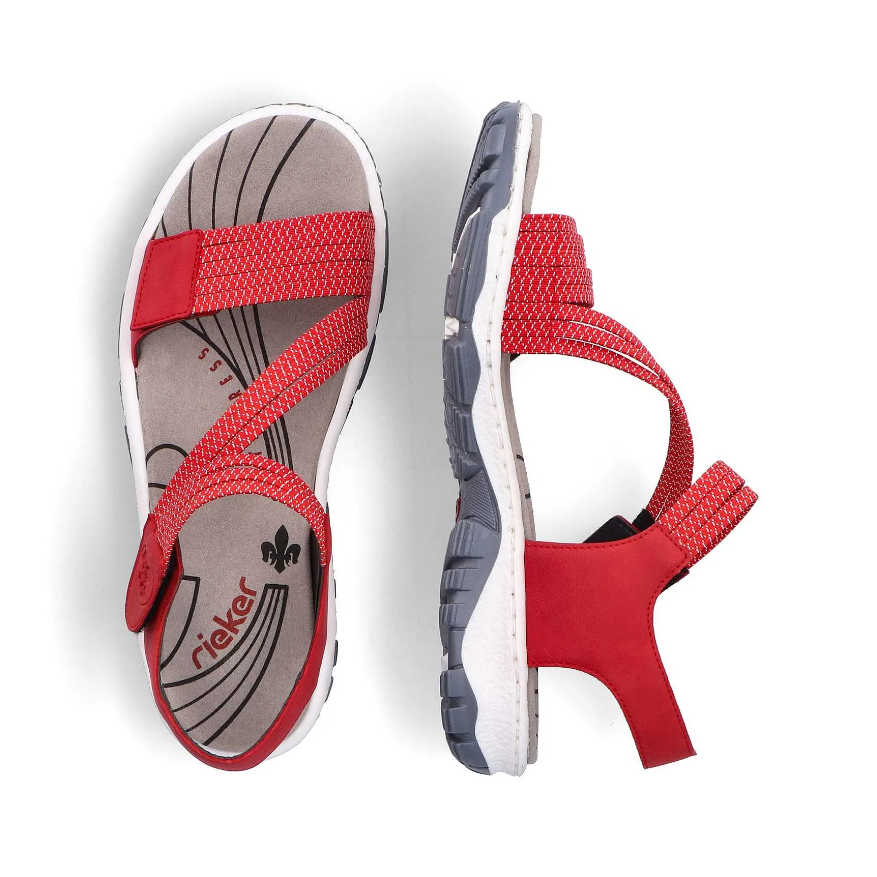 Rieker Women'S Trekking Sandals Cherry Red