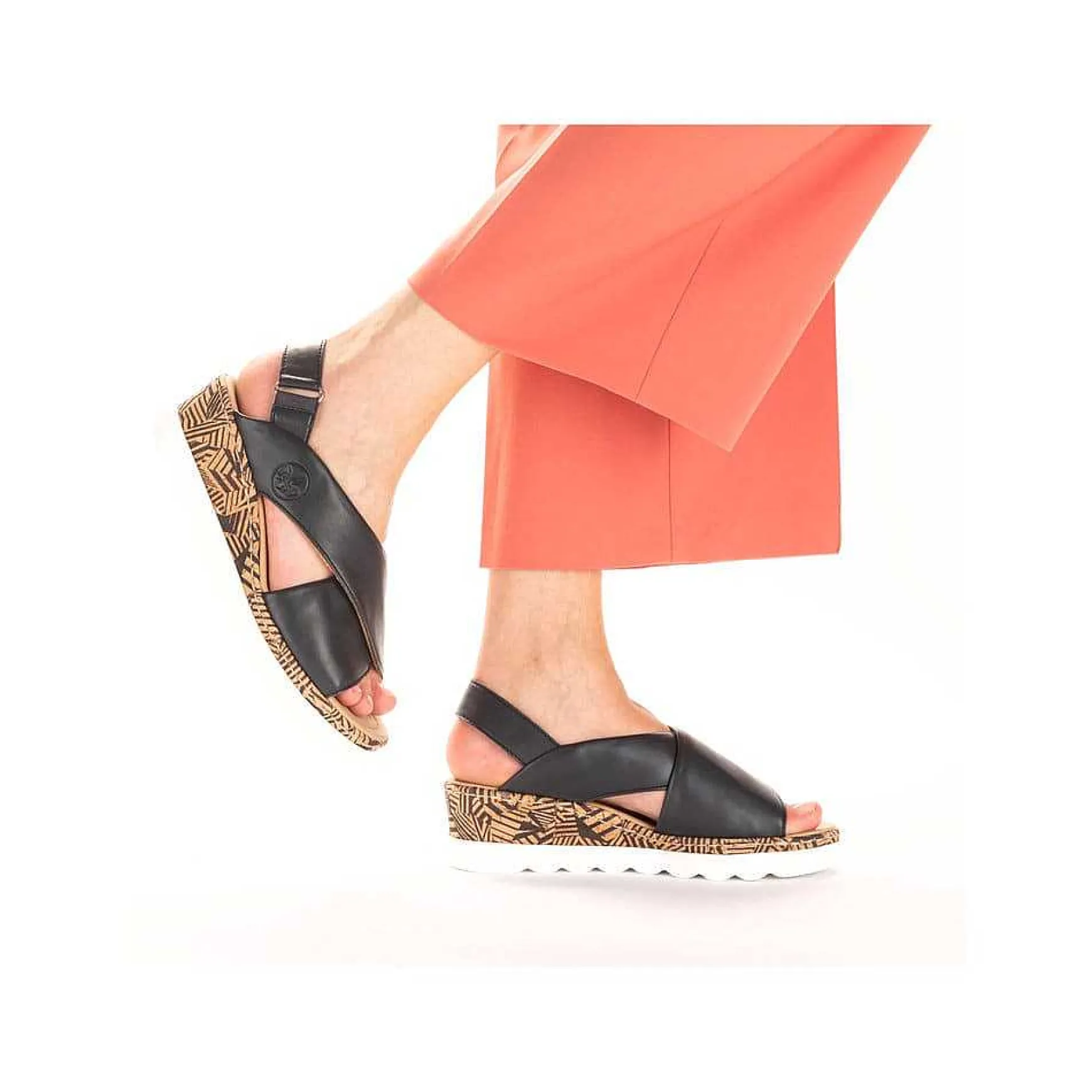 Rieker Women'S Wedge Sandals Navy Blue