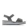 Rieker Women'S Wedge Sandals Jet Black