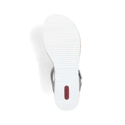 Rieker Women'S Wedge Sandals Mint Green-Pearl White