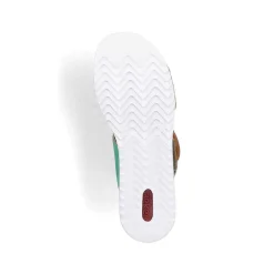 Rieker Women'S Wedge Sandals Leaf Green