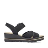 Rieker Women'S Wedge Sandals Jet Black