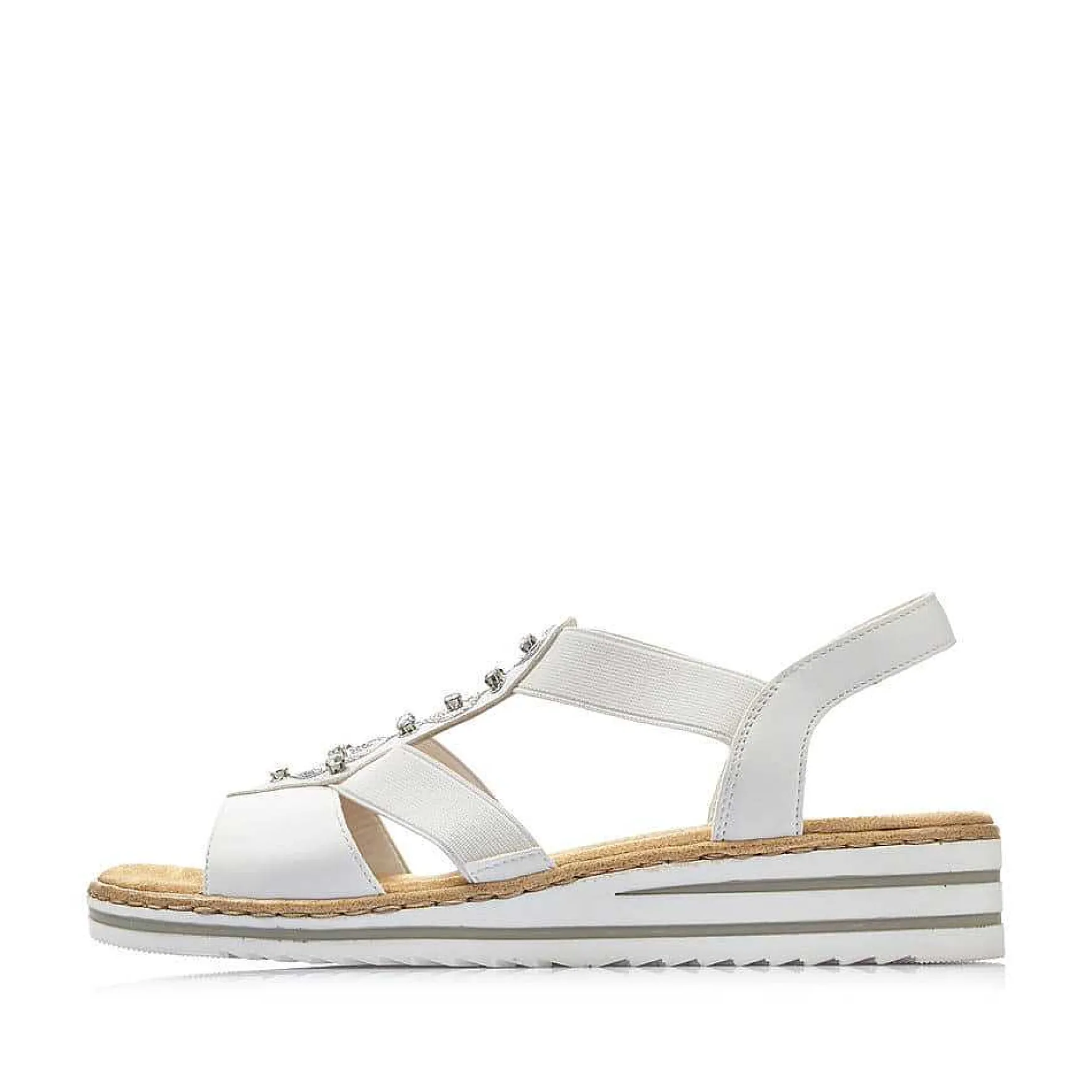 Rieker Women'S Wedge Sandals Pure White