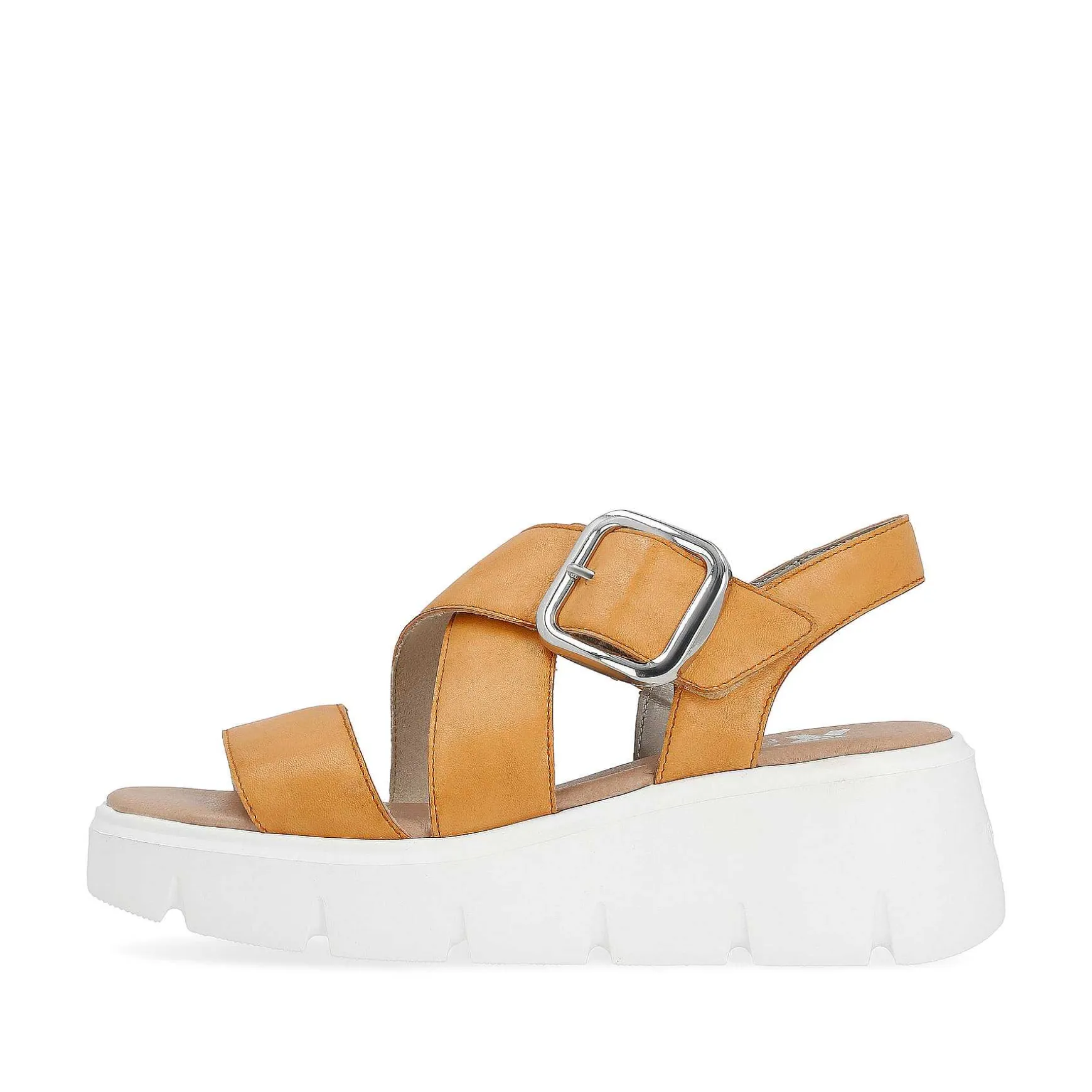 Rieker Women'S Wedge Sandals Saffron