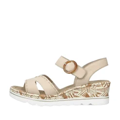 Rieker Women'S Wedge Sandals Champagne