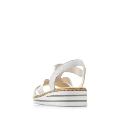 Rieker Women'S Wedge Sandals Pure White