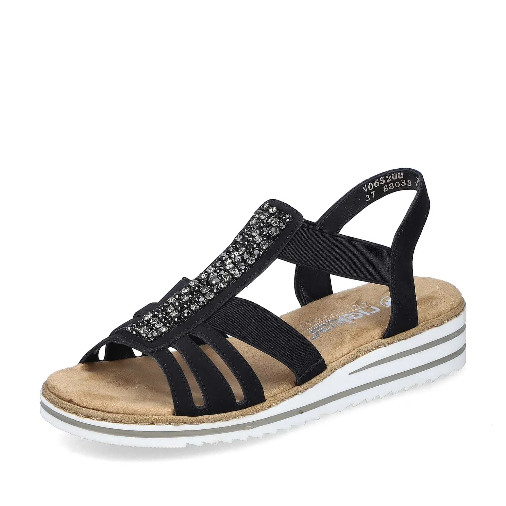 Rieker Women'S Wedge Sandals Night Black